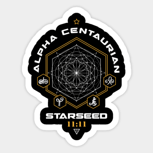 Alpha Centaurian Starseed Light Code Sacred Geometry 11:11 Sticker